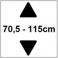 Hoogte van 70,5 tot 115,5cm (SH2)