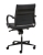 Design bureaustoel 600, lage rug geheel zwart 62801