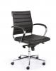 Design bureaustoel 600, lage rug in zwart PU