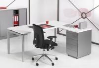 L-bureau met ladenblok Q-Bic 180x160cm