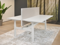 Akoestische tussenwand t.b.v. duo XFB3 rondom gestoffeerd (4cm dik) 180x70 cm incl. magneet set zwart t.b.v. montage