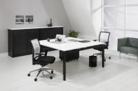 Bureau- vergadertafel  Q-Bic Black 160x160cm