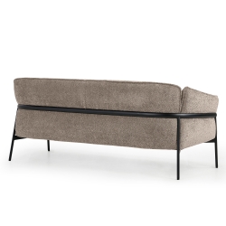 Gestoffeerde 2-zits bank met armleuningen