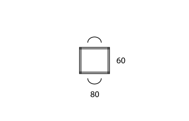 Kantoortafel 80x60cm  Multibase-S