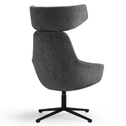 Fauteuil met hoofdsteun en armleuningen