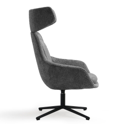 Fauteuil met hoofdsteun en armleuningen