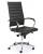 Design bureaustoel 601, hoge rug in zwart PU 14246